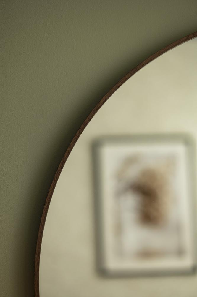 Miroir Modern Noyer diamtre 80 cm