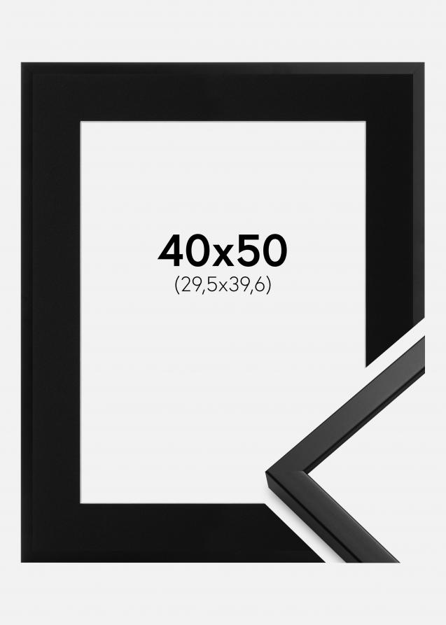 Cadre Oslo Noir 40x50 cm - Passe-partout Noir 12x16 pouces