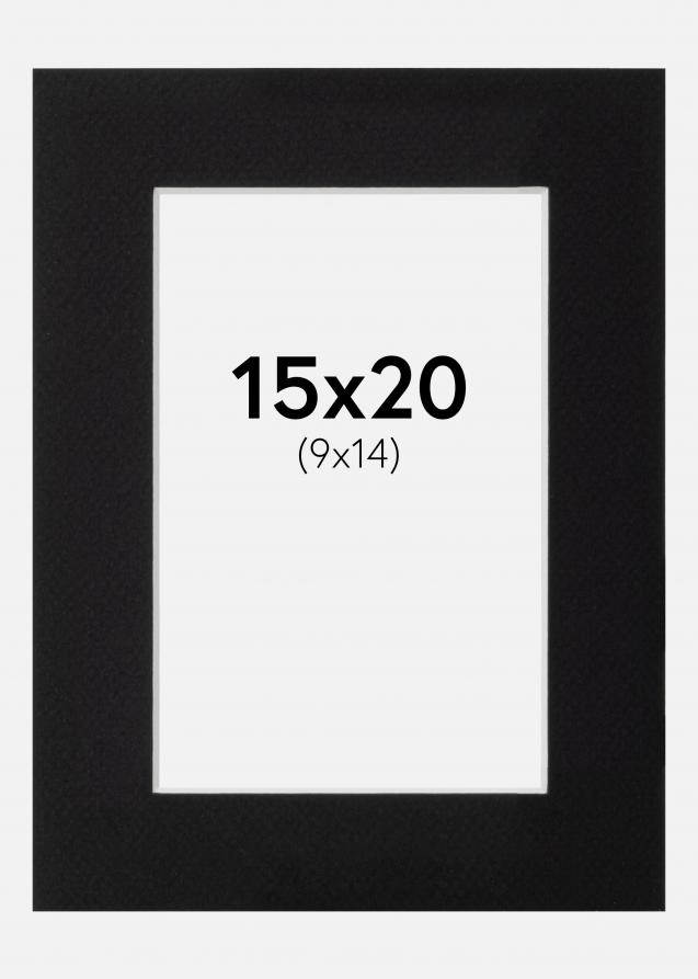 Passe-partout Noir Standard (noyau blanc) 15x20 cm (9x14)