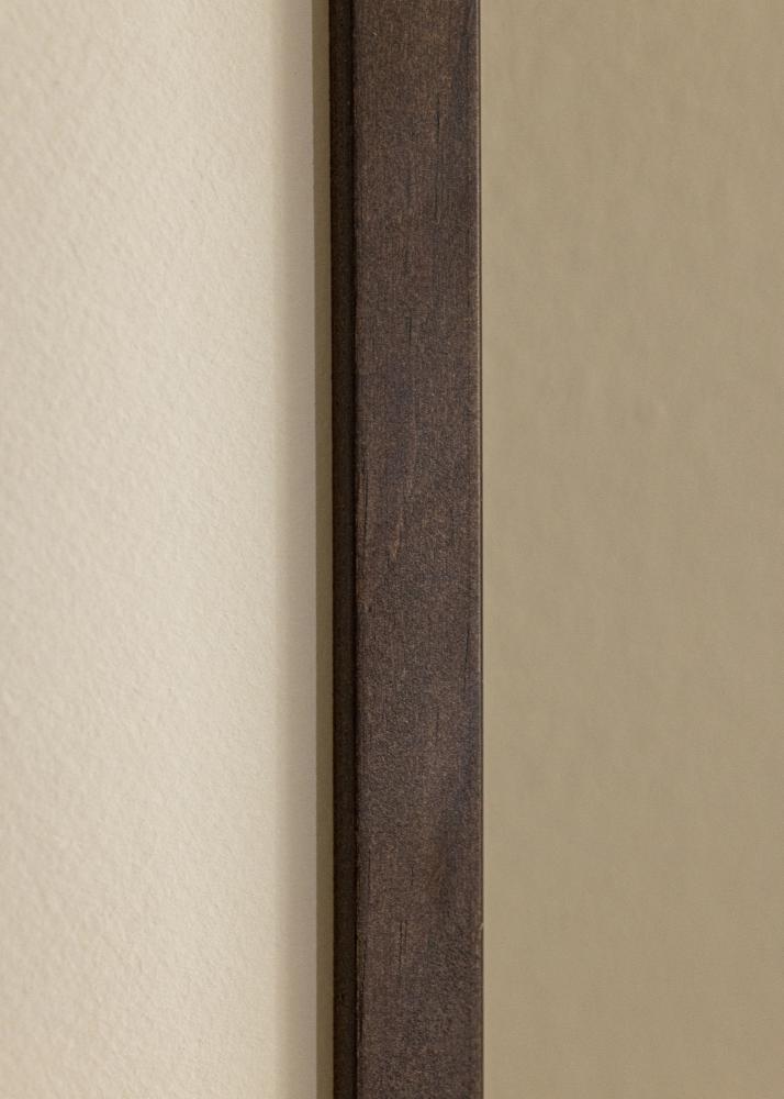 Cadre E-Line Noyer 13x18 cm - Passe-partout Blanc 7x10 cm
