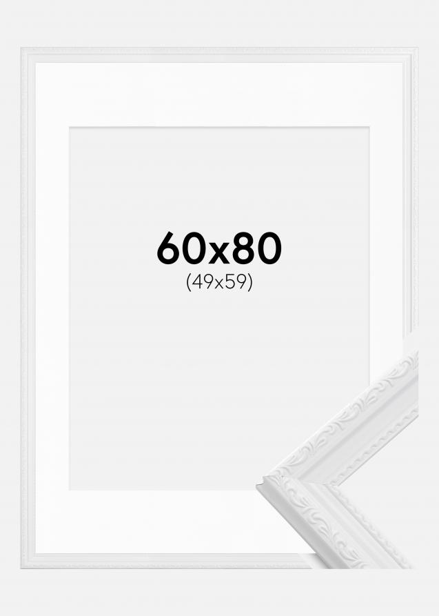 Cadre Abisko Blanc 60x80 cm - Passe-partout Blanc 50x60 cm