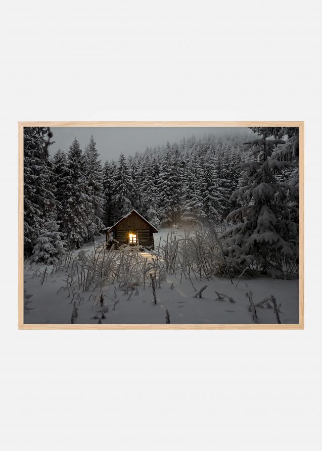 Affiche - Cadre photo - Berg - Automne - Lac - Nature - Cadre - 120x80 cm -  Photo dans