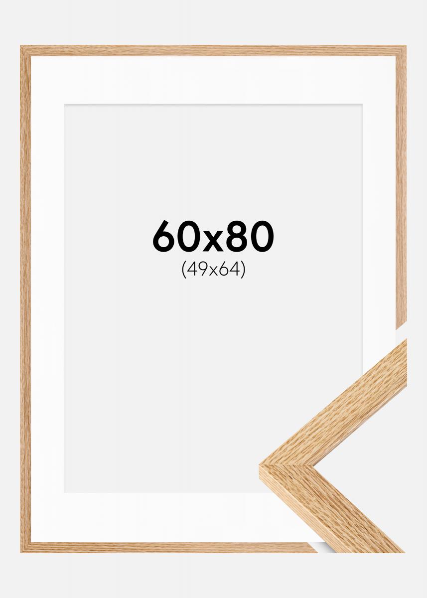Achetez Cadre Selection Chêne 60x80 cm - Passe-partout Blanc 50x65