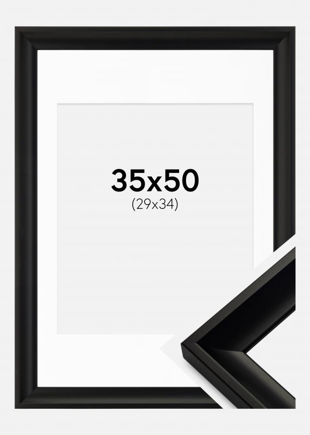 Cadre Öjaren Noir 35x50 cm - Passe-partout Blanc 30x35 cm