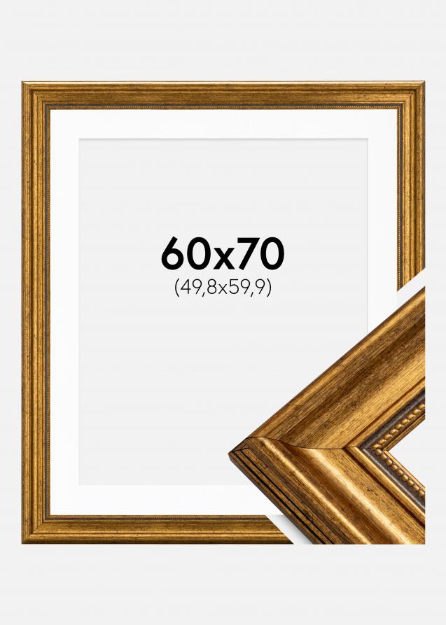 Cadre Rococo Or 60x70 cm - Passe-partout Blanc 20x24 pouces