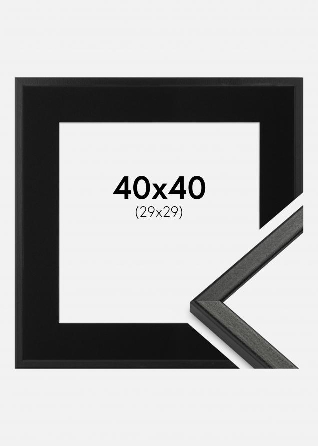 Cadre Kaspar Noir 40x40 cm - Passe-partout Noir 30x30 cm