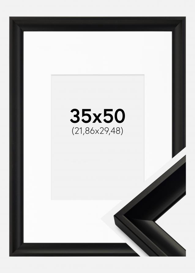 Cadre Öjaren Noir 35x50 cm - Passe-partout Blanc 9x12 inches