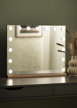 KAILA Miroir de maquillage Hollywood 15 Or ros 58x46 cm