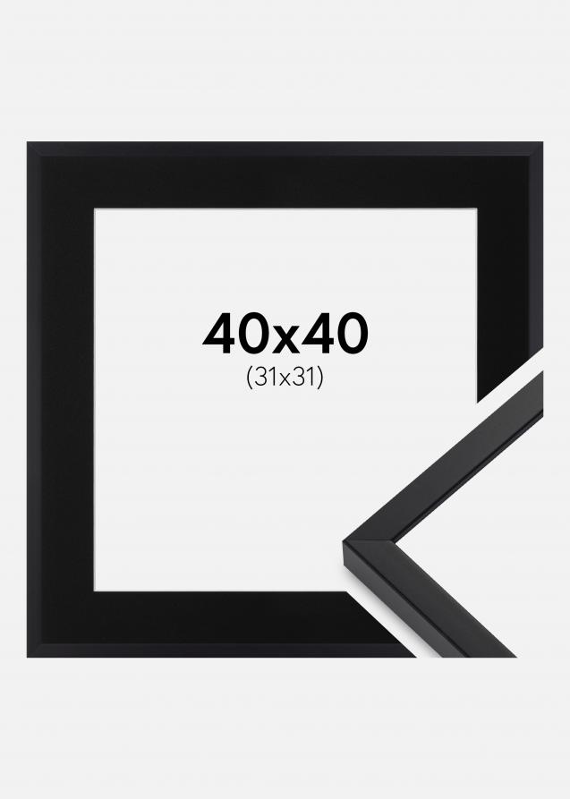 Cadre E-Line Noir 40x40 cm - Passe-partout Noir 32x32 cm