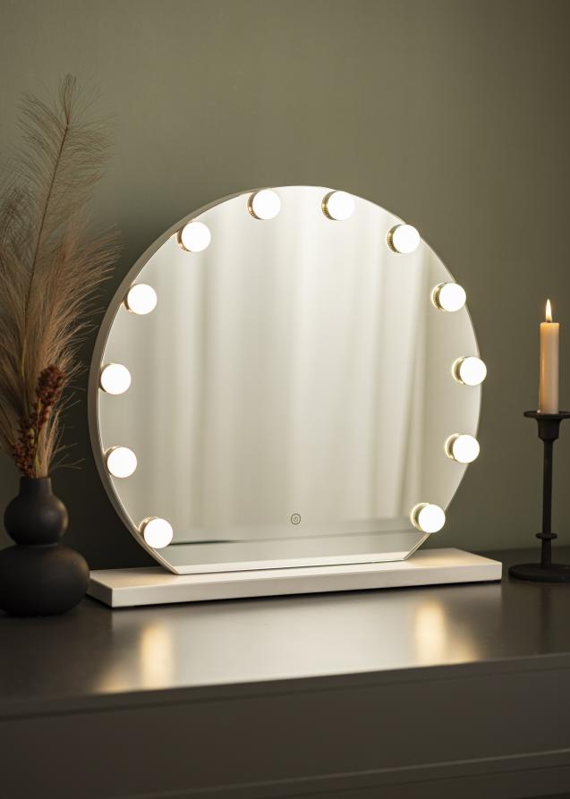KAILA Miroir de maquillage V Blanc - 50x48 cm