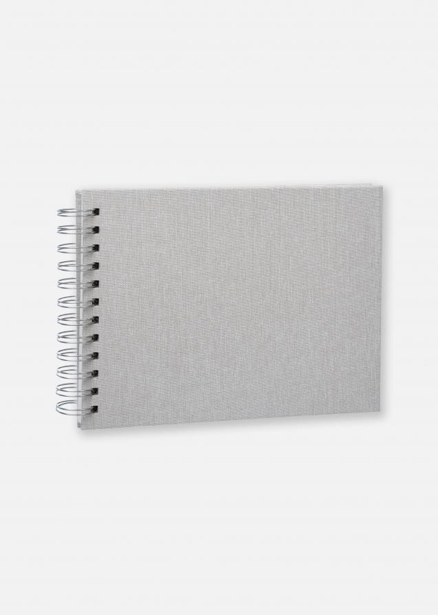 Base Line Canevas Wire-O Beige 23x17 cm (40 pages blanches / 20 feuilles)