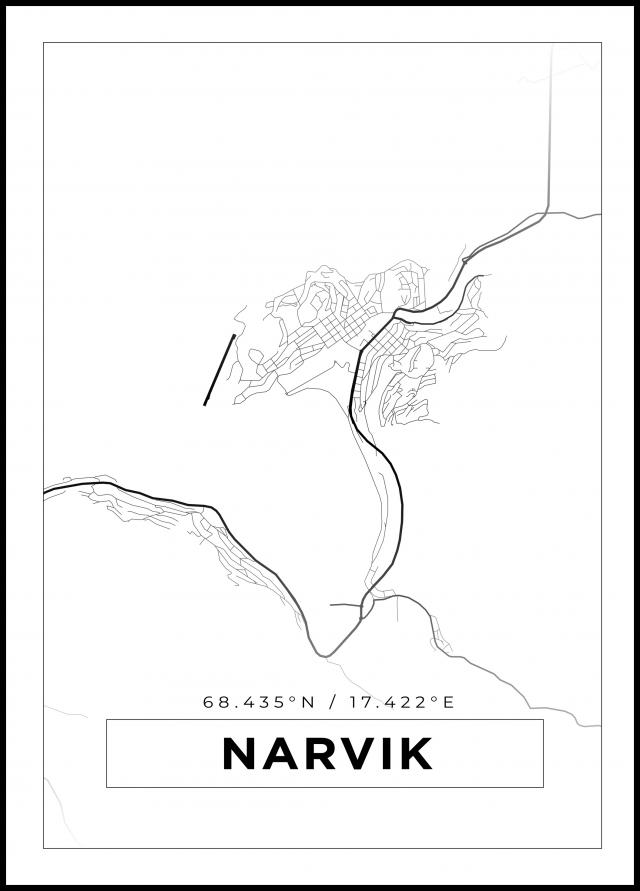 Map - Narvik - White