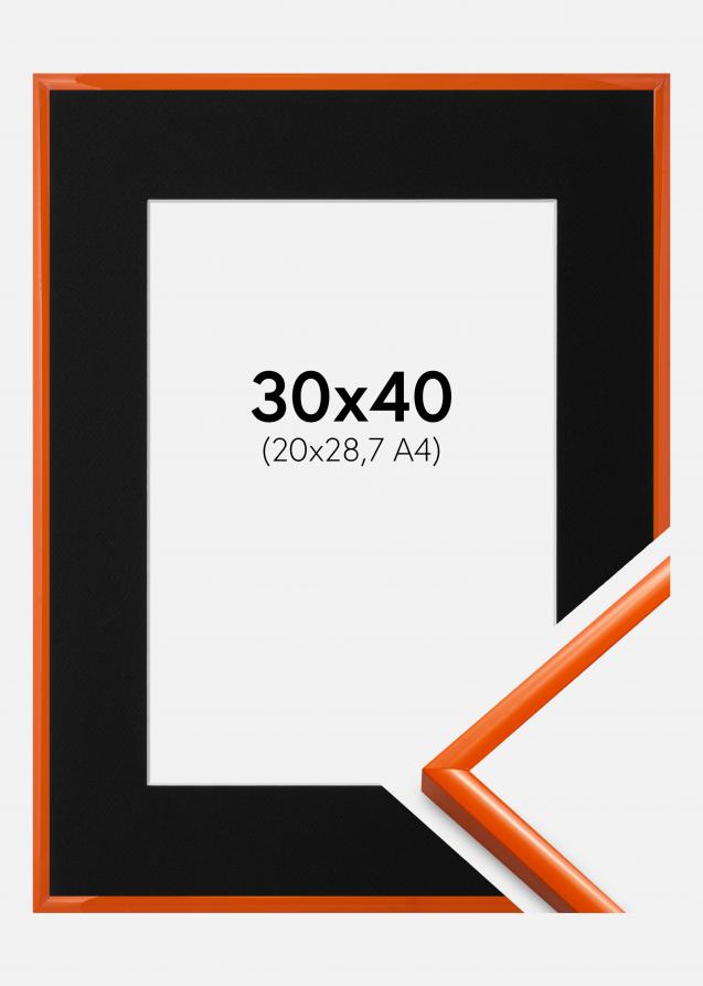 Cadre New Lifestyle Orange 30x40 cm - Passe-partout Noir 21x29,7 cm