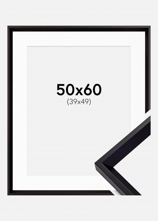 Cadre Globe Noir 50x60 cm - Passe-partout Blanc 40x50 cm