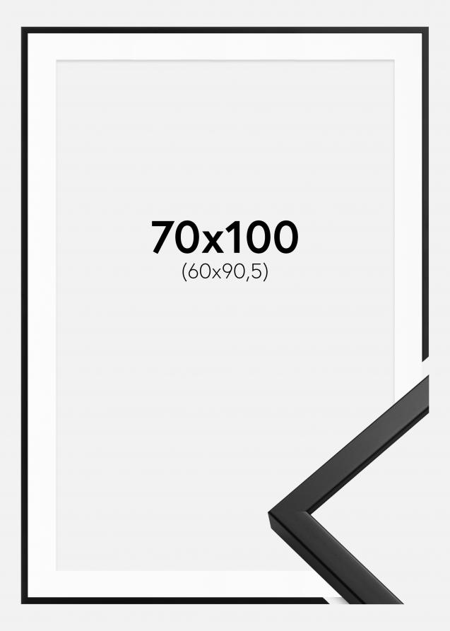 Cadre Oslo Noir 70x100 cm - Passe-partout Blanc 61x91,5 cm