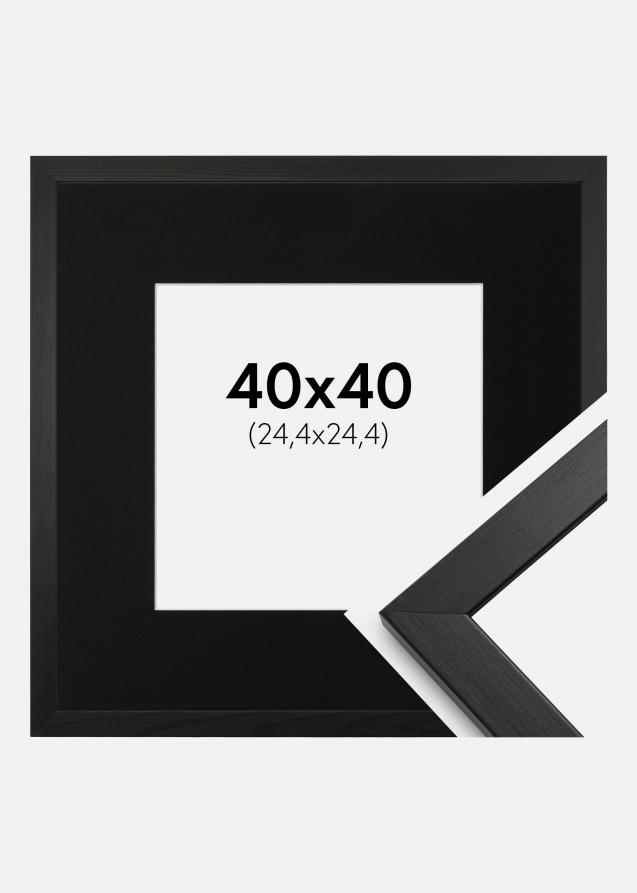 Cadre Stilren Noir 40x40 cm - Passe-partout Noir 10x10 pouces