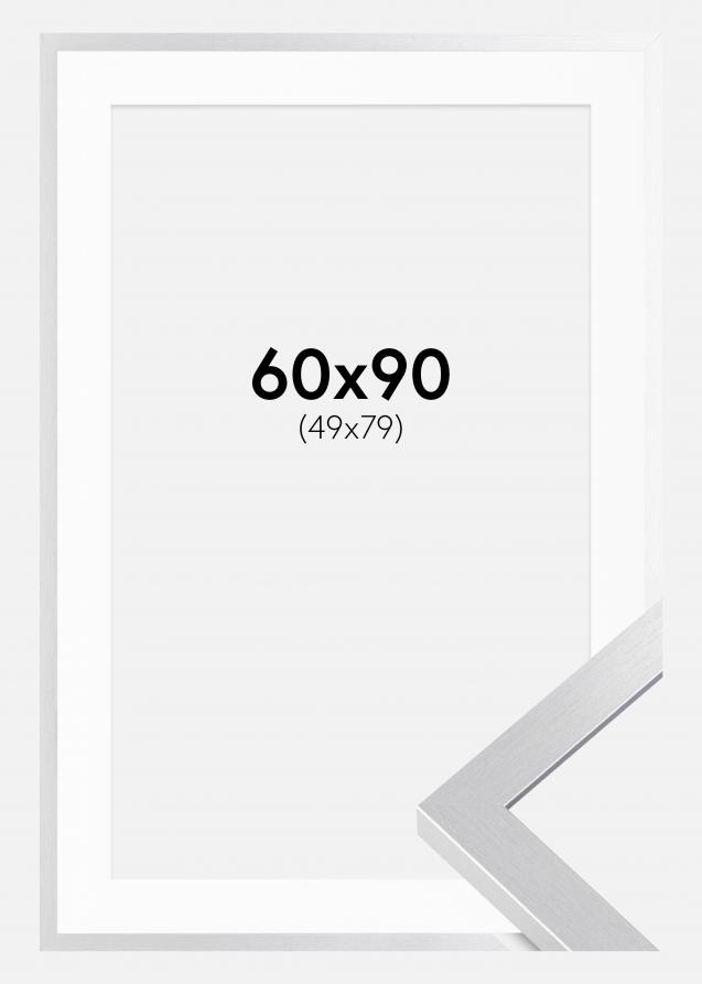 Cadre Selection Argent 60x90 cm - Passe-partout Blanc 50x80 cm