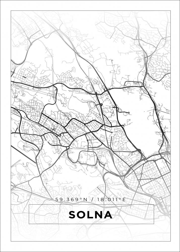Map - Solna - White