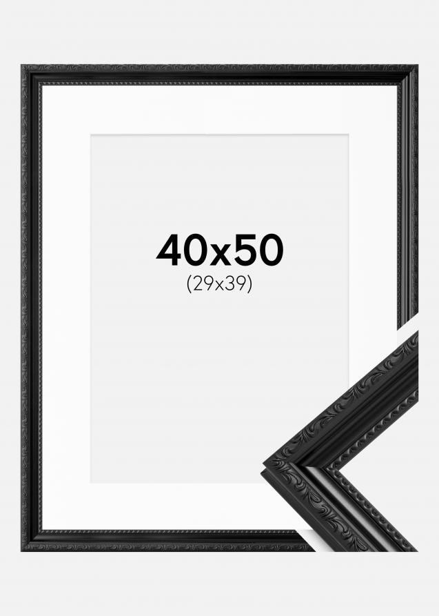Cadre Abisko Noir 40x50 cm - Passe-partout Blanc 30x40 cm