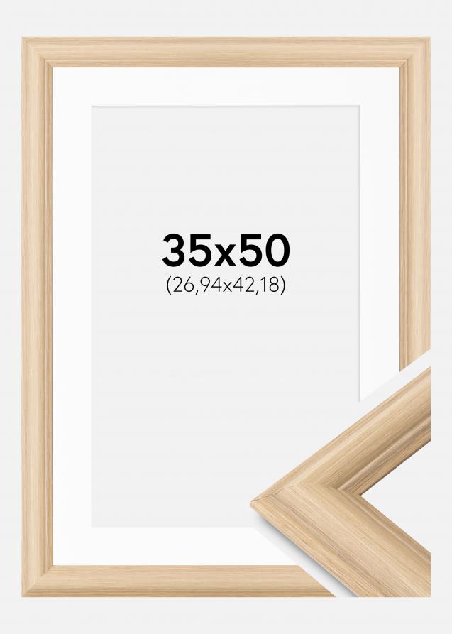 Cadre Västkusten Chêne 35x50 cm - Passe-partout Blanc 11x17 inches