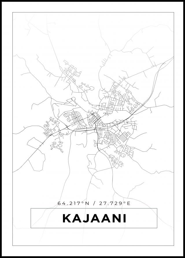 Map - Kajaani - White