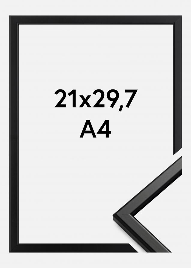 Cadre Slim Mat Verre Antireflet Noir 21x29,7 cm (A4)