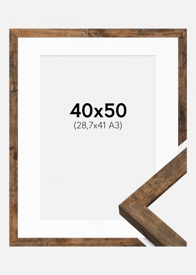 Cadre Fiorito Washed Oak 40x50 cm - Passe-partout Blanc 29,7x42 cm