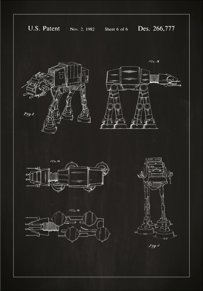 Dessin de brevet - Star Wars - Walker - Noir Poster