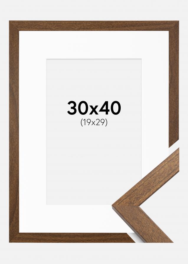 Cadre Stilren Warm Brown 30x40 cm - Passe-partout Blanc 20x30 cm