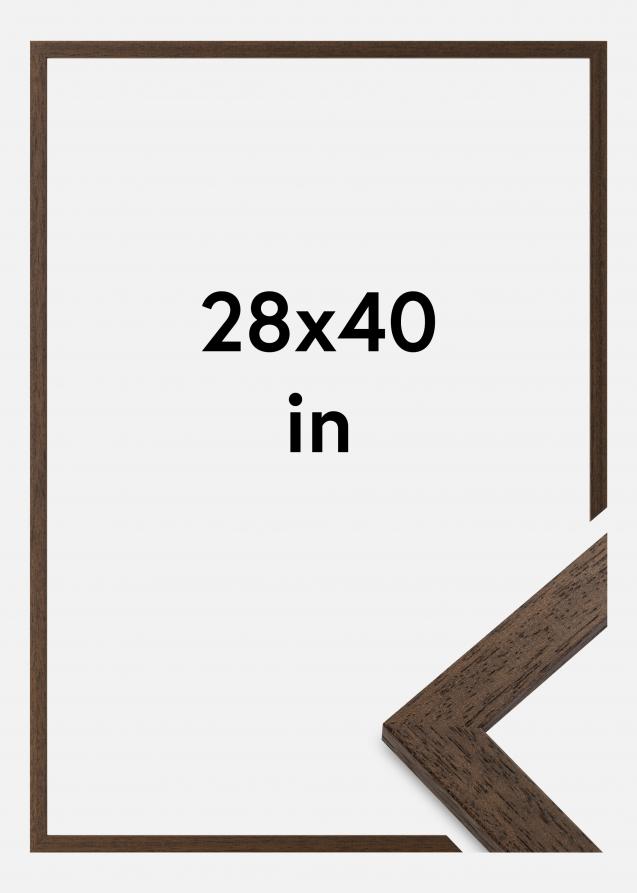 Cadre Brown Wood Verre Acrylique 28x40 inches (71,12x101,6 cm)