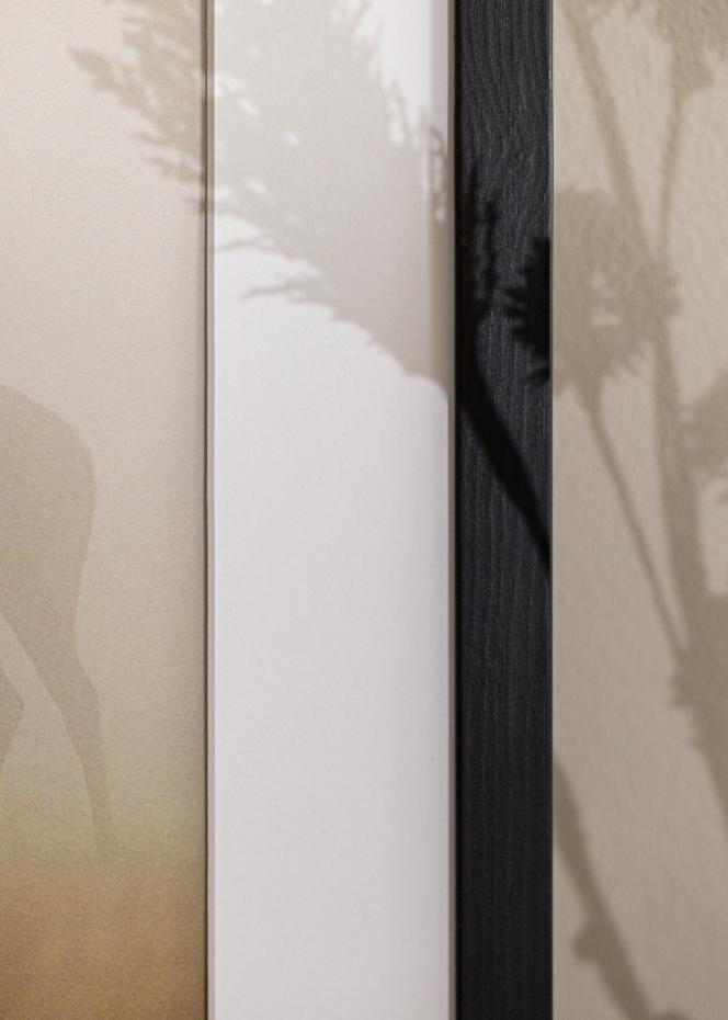 Cadre Stilren Verre acrylique Noir 50x60 cm - Passe-partout Blanc 14x18 pouces