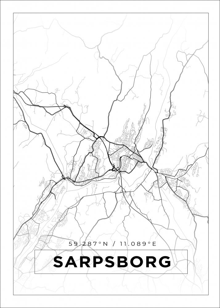 Map - Sarpsborg - White