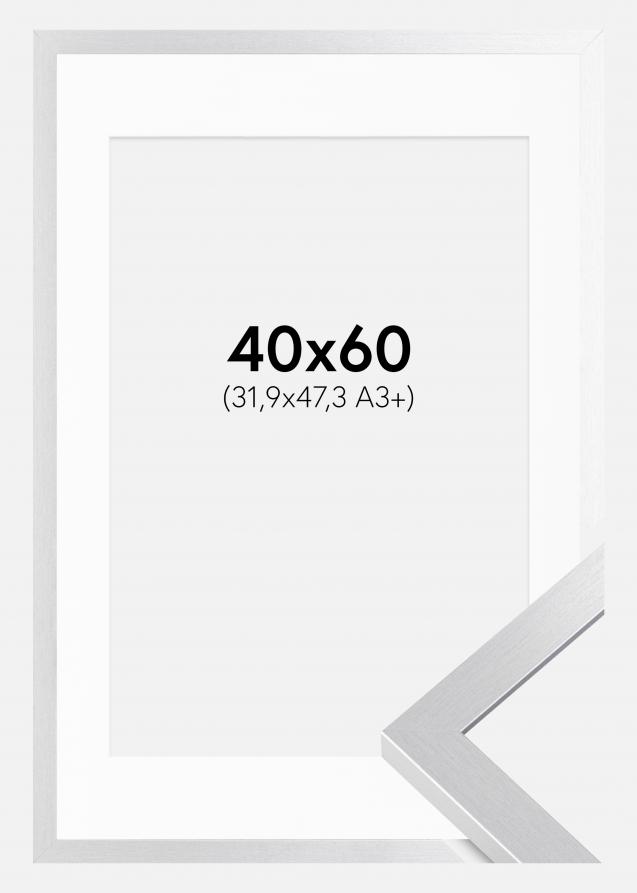 Cadre Selection Argent 40x60 cm - Passe-partout Blanc 32,9x48,3 cm (A3+)