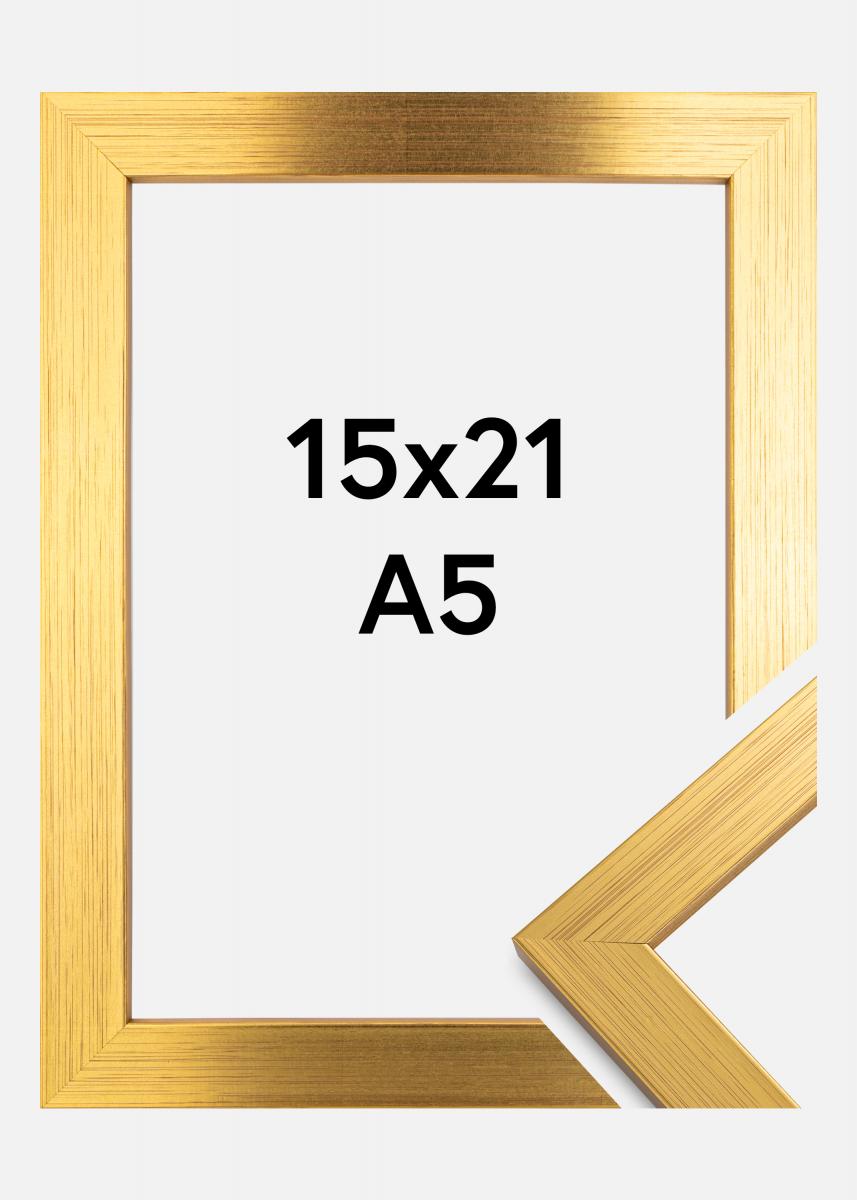 Achetez Cadre Gold Wood 15x21 cm (A5) ici 