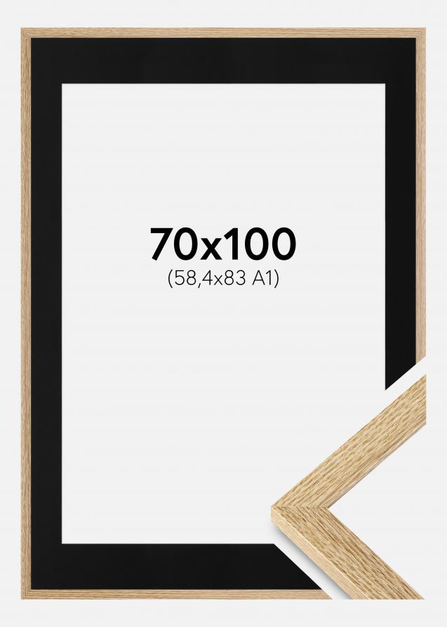 Cadre Selection Chêne 70x100 cm - Passe-partout Noir 59,4x84 cm