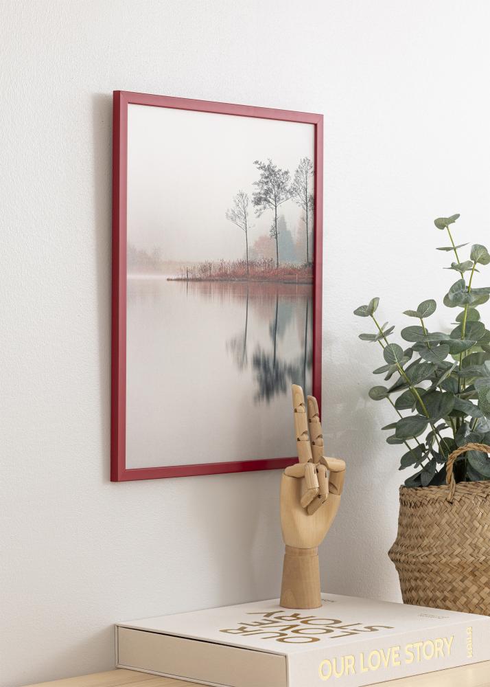 Cadre Edsbyn Verre Acrylique Rouge 40x50 cm