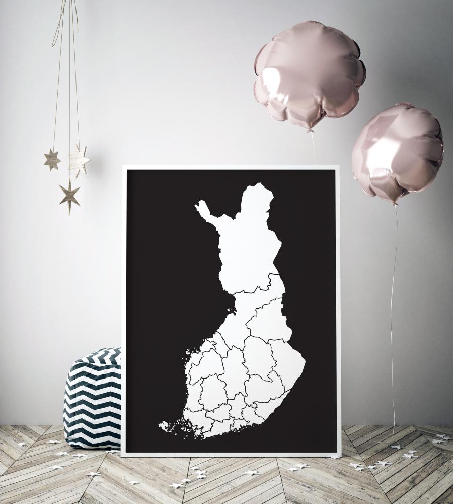 Map - Finland - White