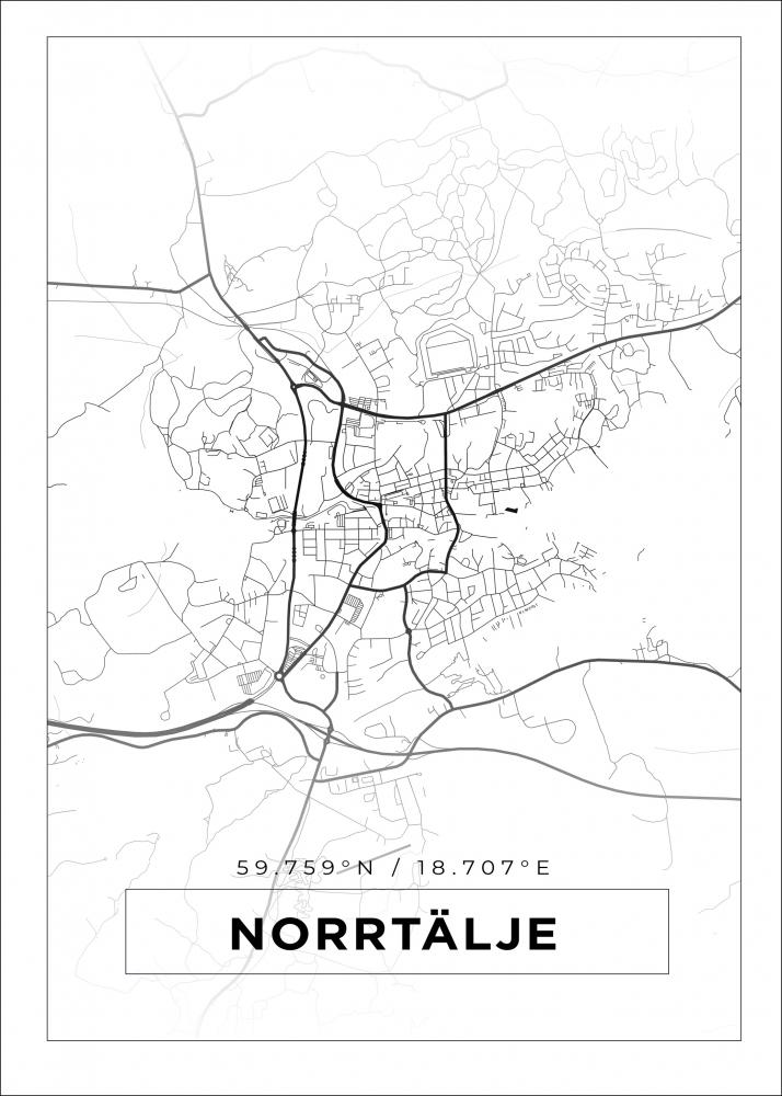 Map - Norrtlje - White