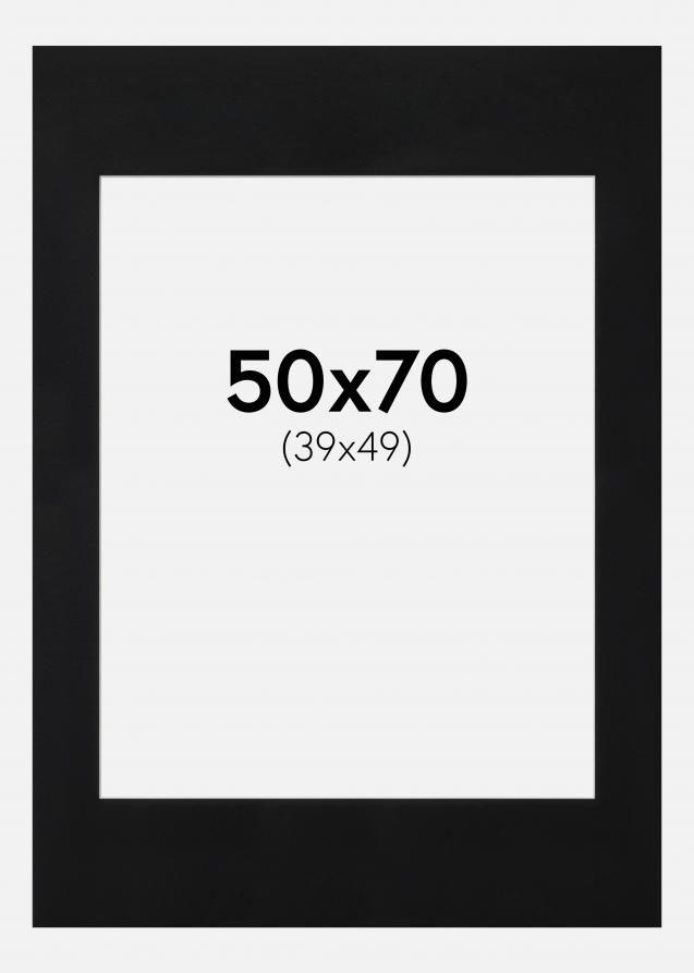 Passe-partout Noir Standard (noyau blanc) 50x70 cm (39x49)
