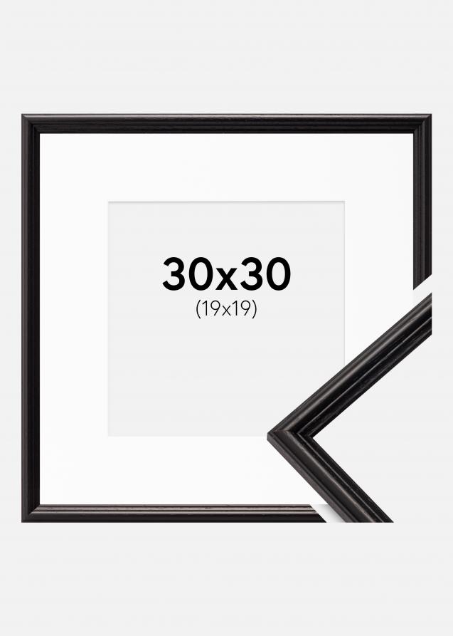 Cadre Horndal Noir 30x30 cm - Passe-partout Blanc 20x20 cm