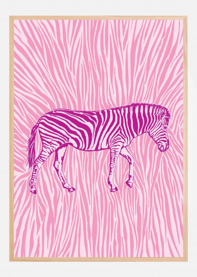 African Zebra striking camouflage Poster