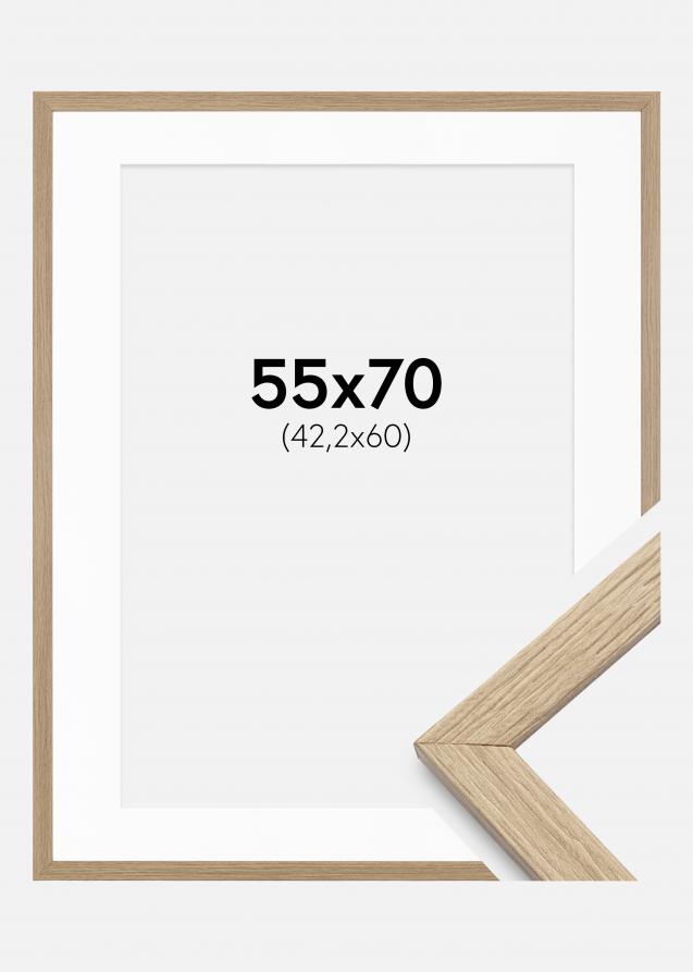 Cadre Stilren Chêne 55x70 cm - Passe-partout Blanc 43,2x61 cm (A2+)