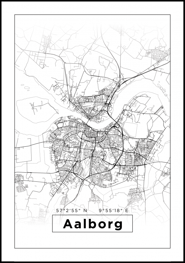 Map - Aalborg - White