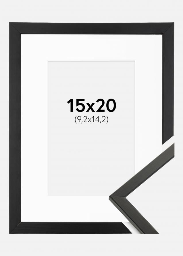 Cadre Galant Noir 15x20 cm - Passe-partout Blanc 4x6 pouces