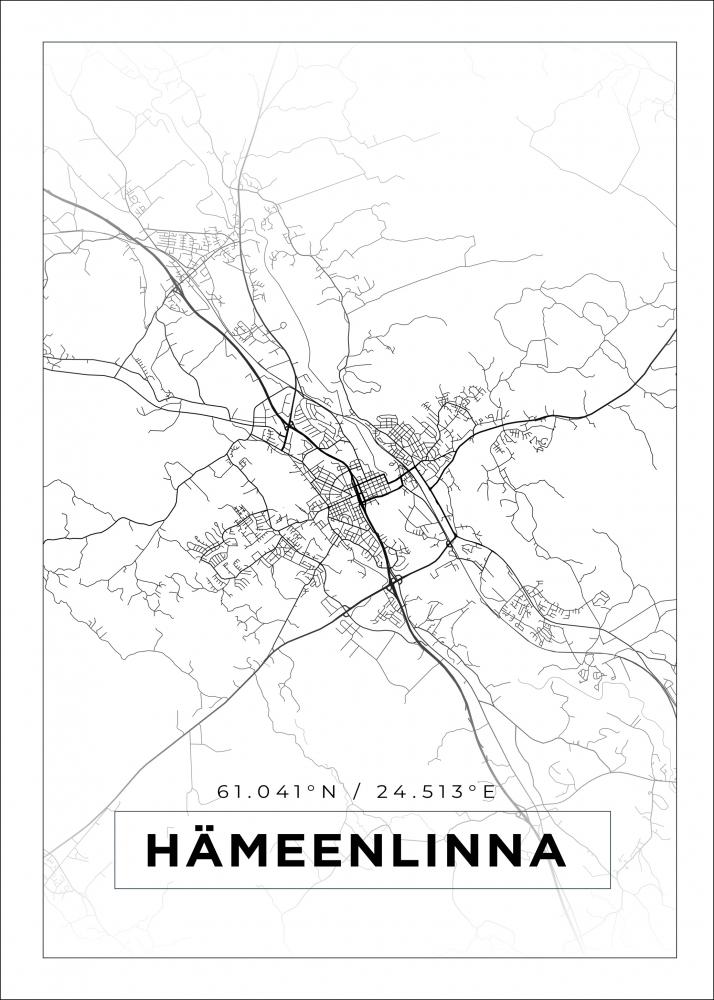 Map - Hmeenlinna - White
