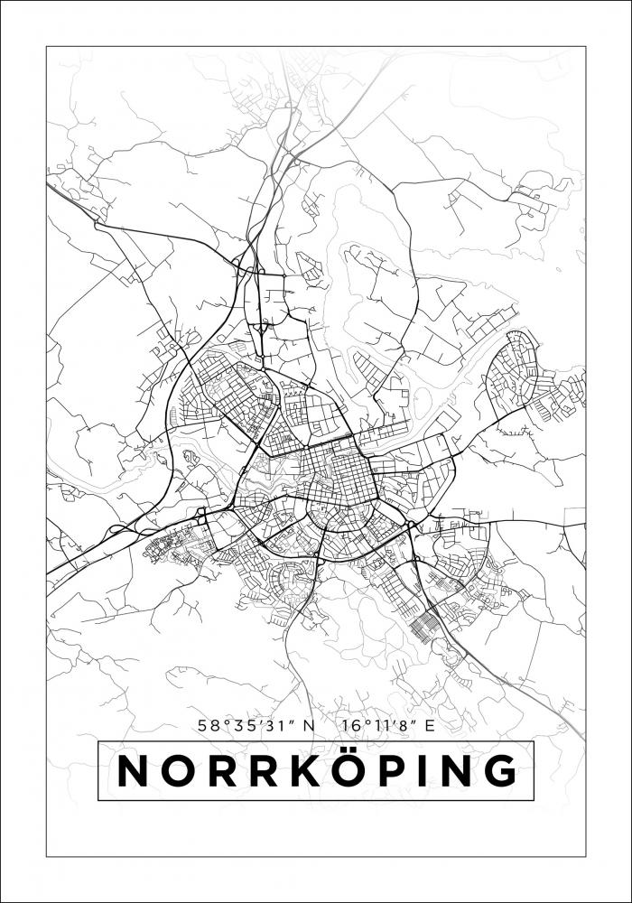 Map - Norrkping - White