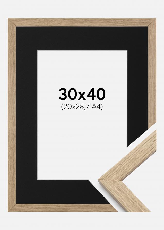 Cadre Stilren Chêne 30x40 cm - Passe-partout Noir 21x29,7 cm