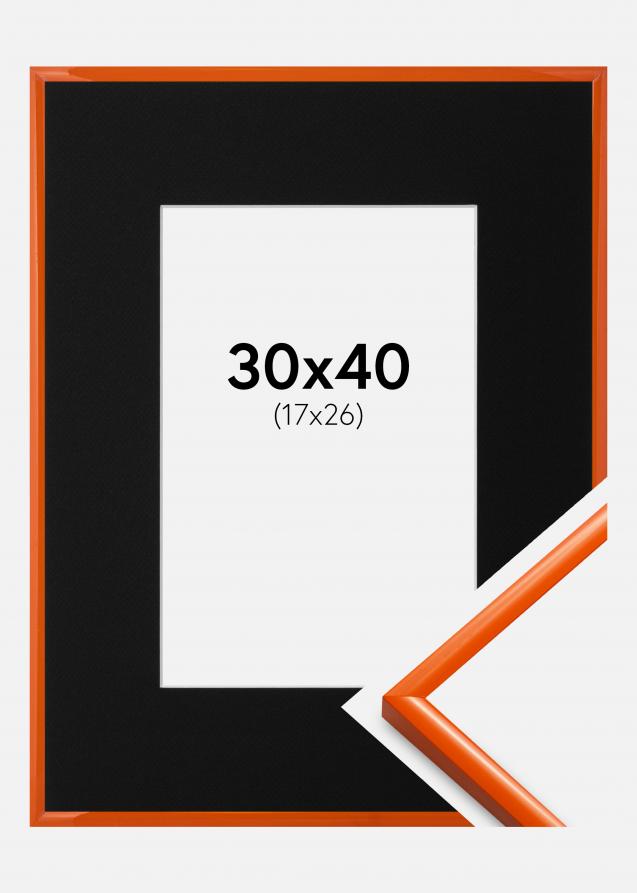 Cadre New Lifestyle Orange 30x40 cm - Passe-partout Noir 18x27 cm