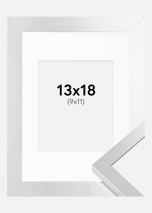 Cadre Selection Argent 13x18 cm - Passe-partout Blanc 10x12 cm