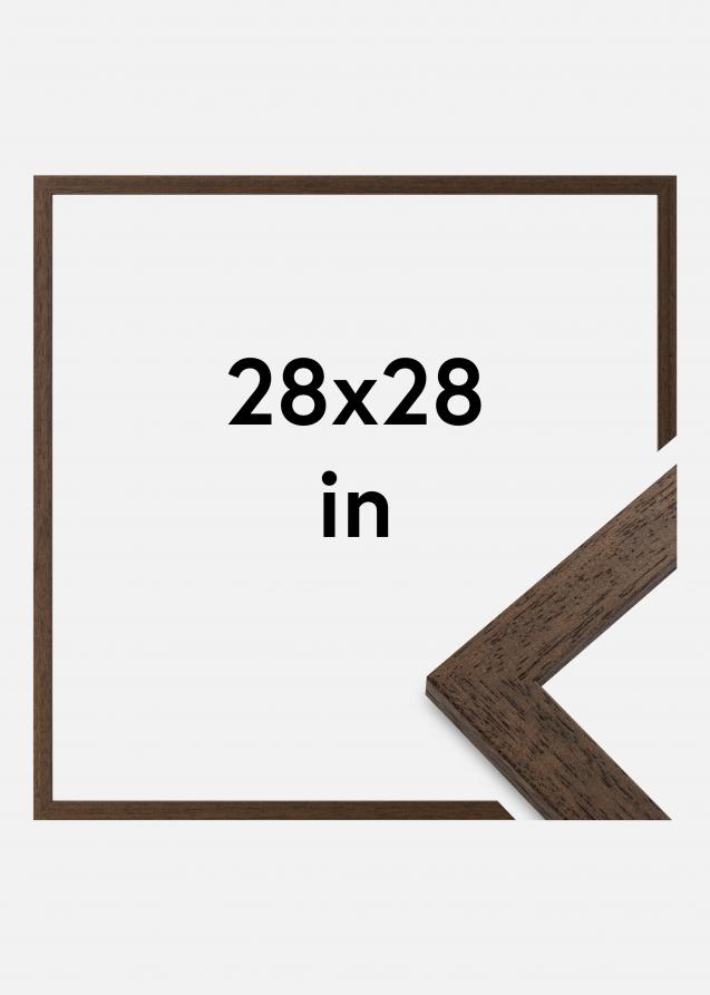 Cadre Brown Wood Verre Acrylique 28x28 inches (71,12x71,12 cm)